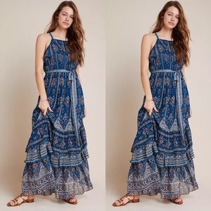 Anthropologie Sasha Ruffled Maxi Dress